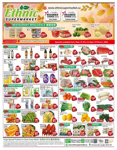 Ethnic Supermarket (Guelph) Flyer September 1 to 7