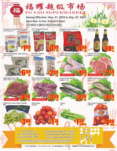 Fu Yao Supermarket Flyer September 1 to 7