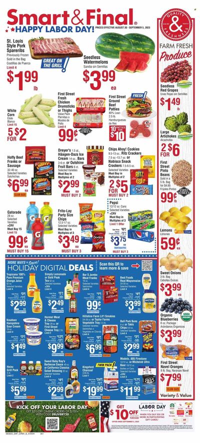 Smart & Final (CA) Weekly Ad Flyer Specials August 30 to September 5, 2023