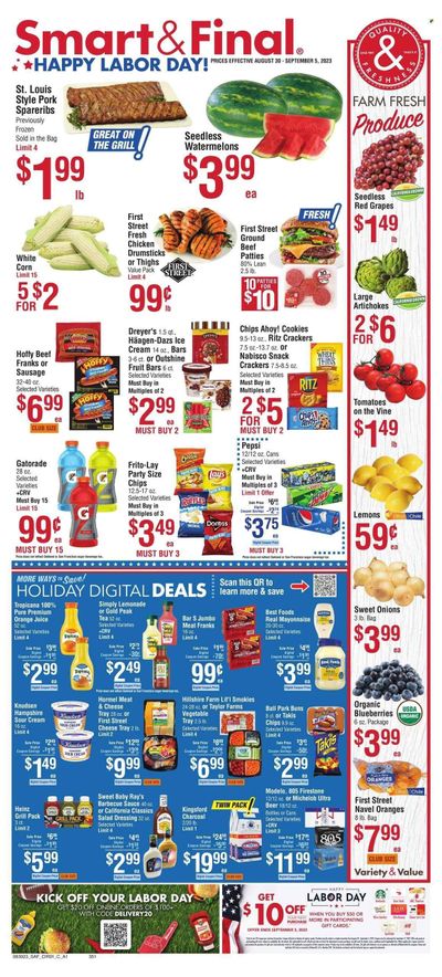 Smart & Final (CA) Weekly Ad Flyer Specials August 30 to September 5, 2023