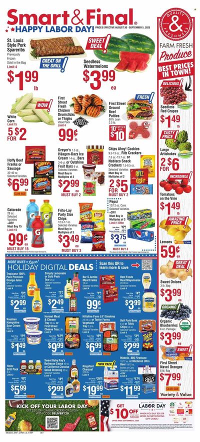 Smart & Final (CA) Weekly Ad Flyer Specials August 30 to September 5, 2023