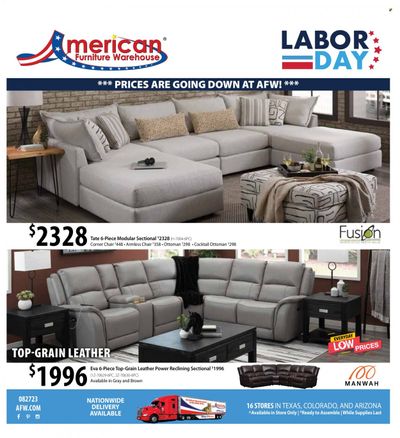 American Furniture Warehouse (AZ, CO, TX) Weekly Ad Flyer Specials August 27 to September 17, 2023