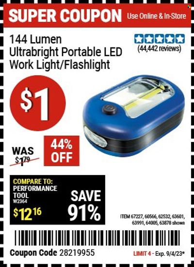Harbor Freight Weekly Ad Flyer Specials August 29 to September 4, 2023