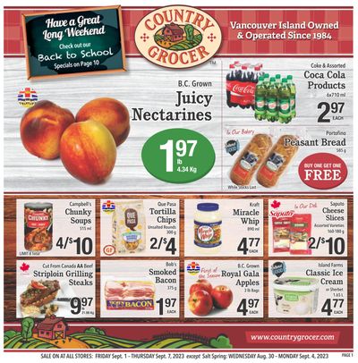 Country Grocer Flyer September 1 to 7