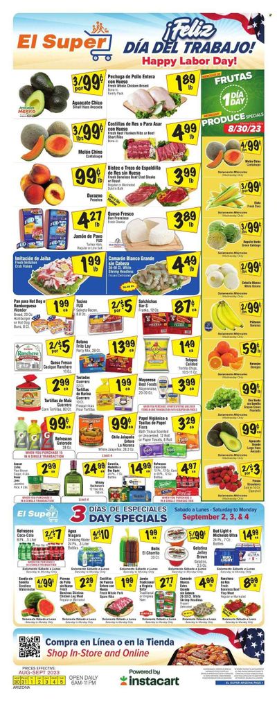 El Super (AZ) Weekly Ad Flyer Specials August 30 to September 5, 2023