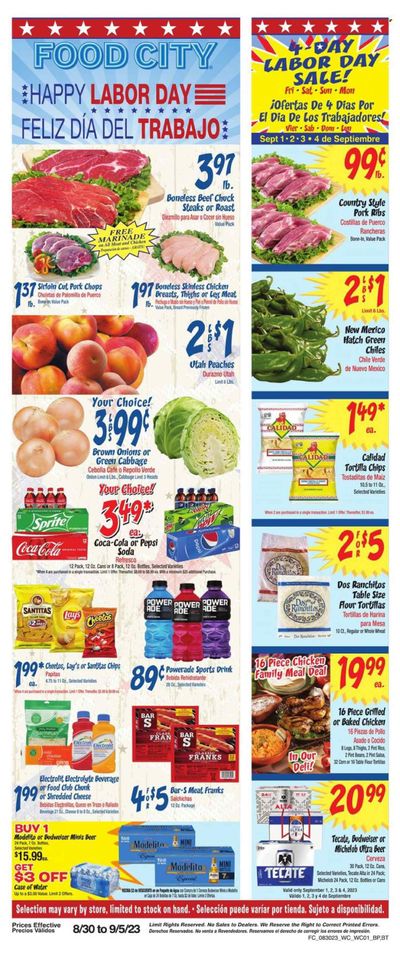 Food City (AZ) Weekly Ad Flyer Specials August 30 to September 5, 2023