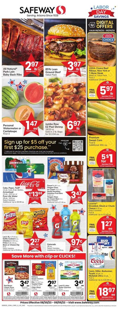 Safeway (AZ) Weekly Ad Flyer Specials August 30 to September 5, 2023