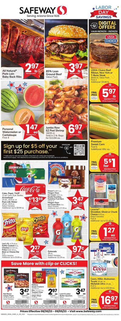 Safeway (AZ) Weekly Ad Flyer Specials August 30 to September 5, 2023