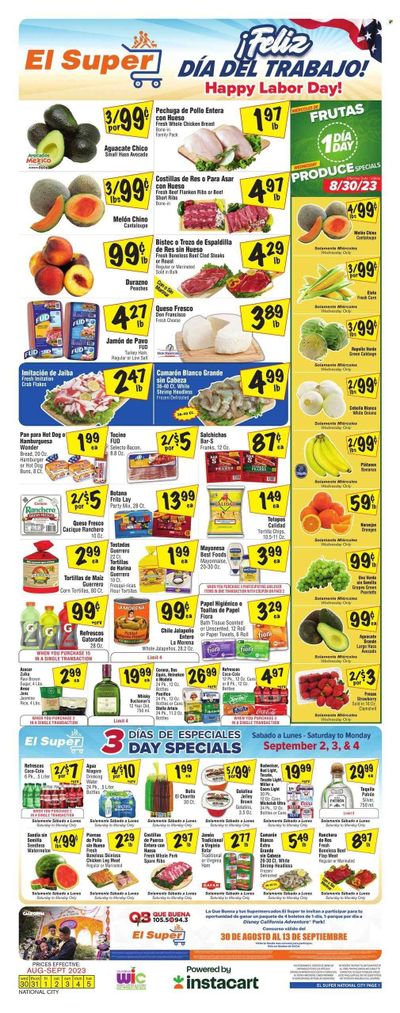 El Super (CA) Weekly Ad Flyer Specials August 30 to September 5, 2023