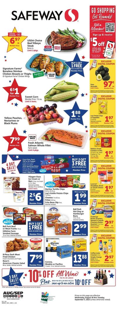 Safeway (NV) Weekly Ad Flyer Specials August 30 to September 5, 2023