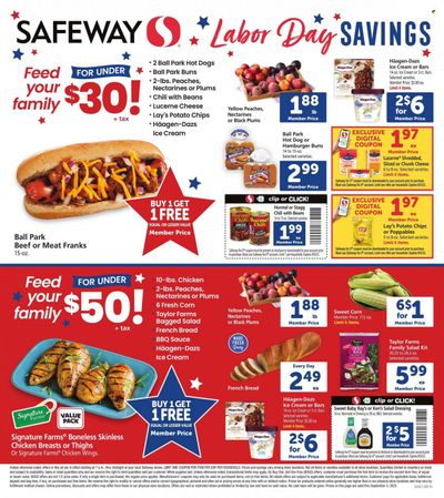 Safeway (CA) Weekly Ad Flyer Specials August 30 to September 5, 2023
