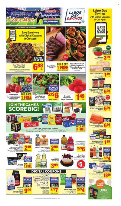 Save Mart (CA, NV) Weekly Ad Flyer Specials August 30 to September 5, 2023