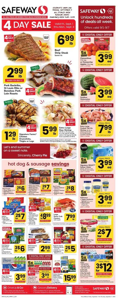 Safeway (DC) Weekly Ad Flyer Specials September 1 to September 7, 2023