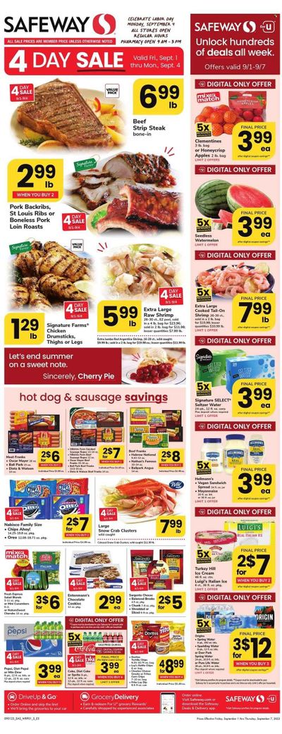 Safeway (MD) Weekly Ad Flyer Specials September 1 to September 7, 2023