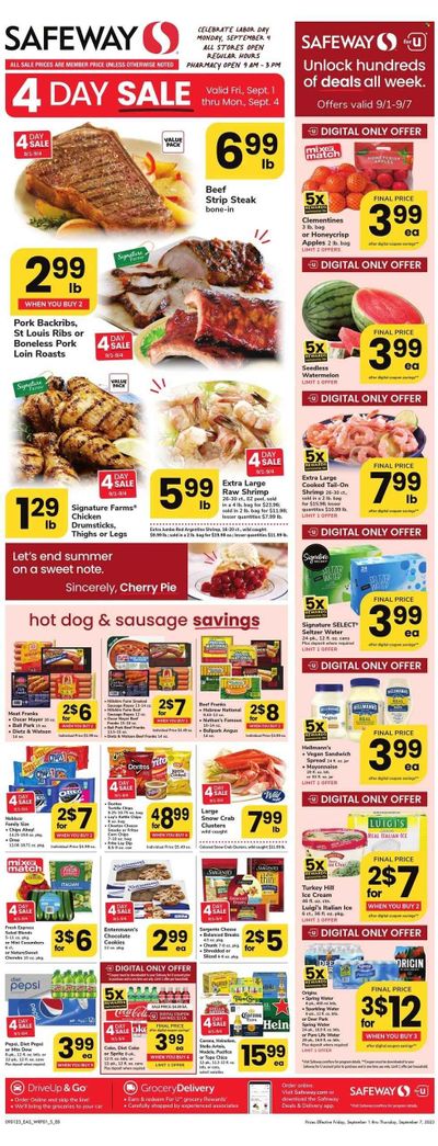 Safeway (MD) Weekly Ad Flyer Specials September 1 to September 7, 2023