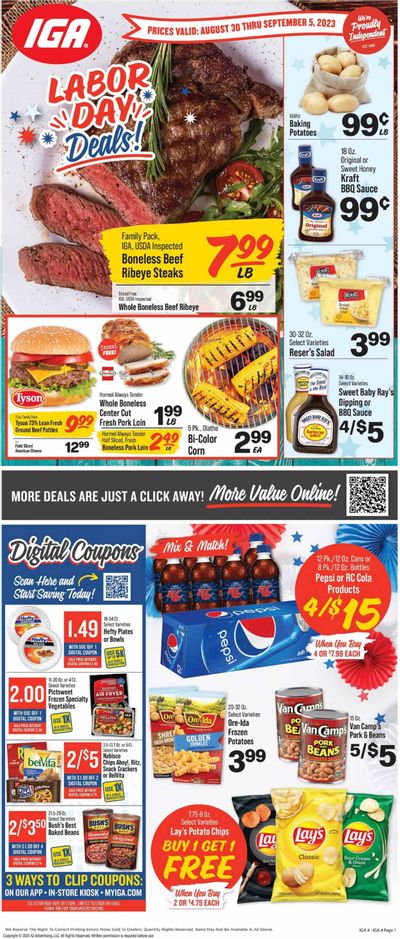 IGA (KY) Weekly Ad Flyer Specials August 30 to September 5, 2023