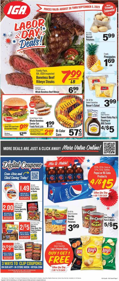 IGA (KY) Weekly Ad Flyer Specials August 30 to September 5, 2023