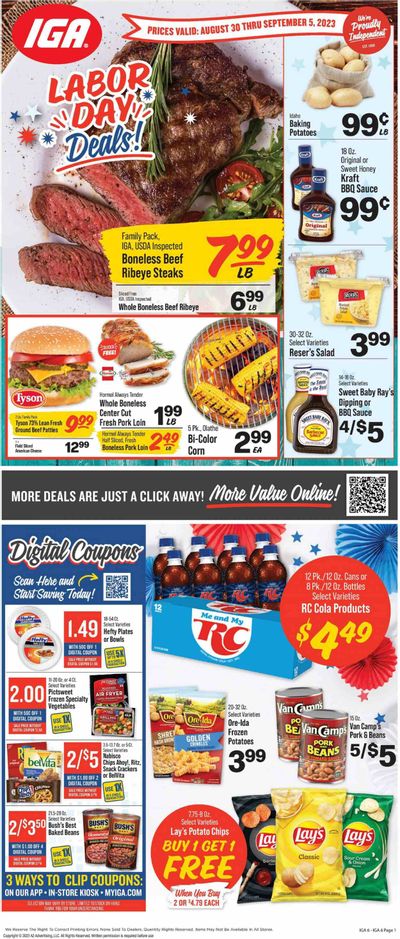 IGA (TN) Weekly Ad Flyer Specials August 30 to September 5, 2023