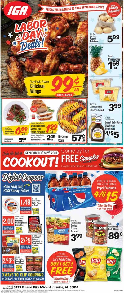 IGA (AL) Weekly Ad Flyer Specials August 30 to September 5, 2023