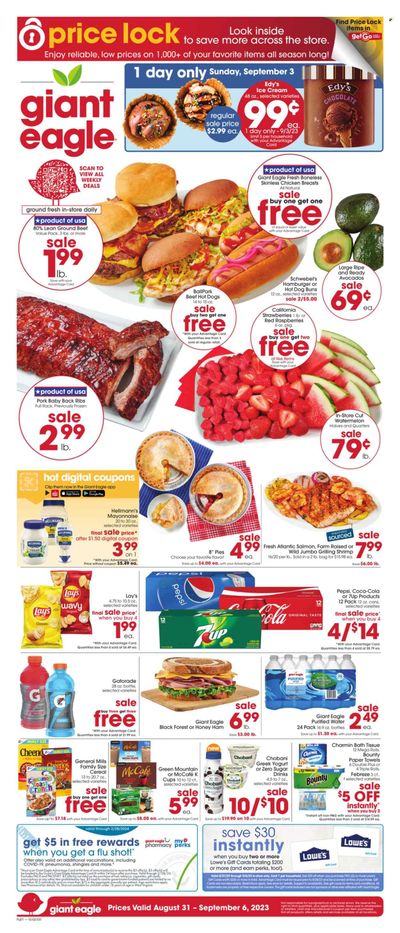 Giant Eagle (OH) Weekly Ad Flyer Specials August 31 to September 6, 2023