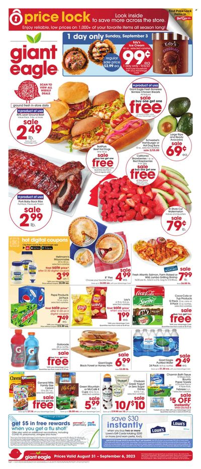Giant Eagle (PA) Weekly Ad Flyer Specials August 31 to September 6, 2023