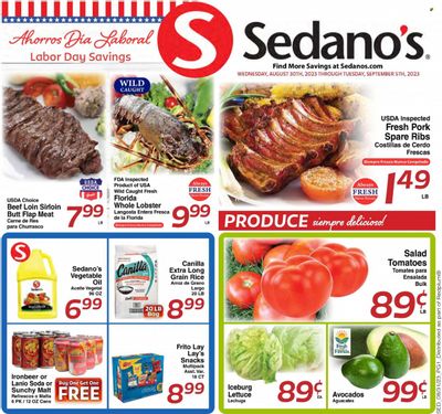 Sedano's (FL) Weekly Ad Flyer Specials August 30 to September 5, 2023