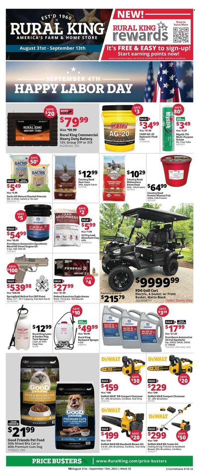 Rural King (IL, IN, KY, MO, OH, PA, VA) Weekly Ad Flyer Specials August 31 to September 13, 2023