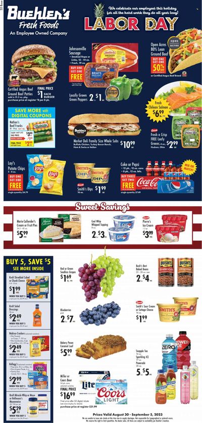 Buehler's (OH) Weekly Ad Flyer Specials August 30 to September 5, 2023