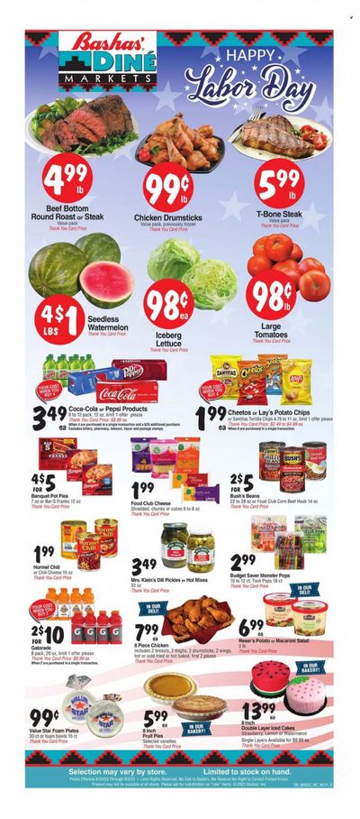 Bashas' Diné Markets (AZ, NM) Weekly Ad Flyer Specials August 30 to September 5, 2023