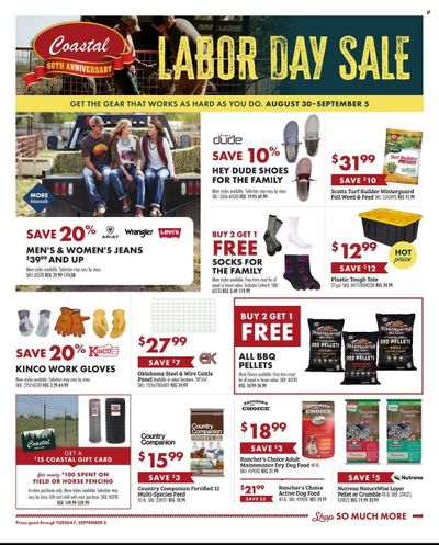 Coastal Farm & Ranch Weekly Ad Flyer Specials August 30 to September 5, 2023