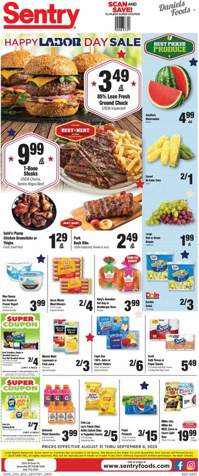 Sentry Foods (WI) Weekly Ad Flyer Specials August 31 to September 6, 2023