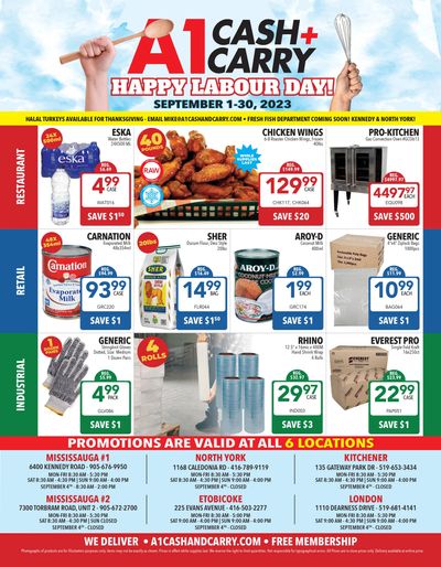 A-1 Cash and Carry Flyer September 1 to 30