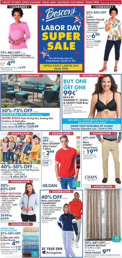 Boscov's (CT, DE, MD, NJ, NY, PA) Weekly Ad Flyer Specials August 31 to September 6, 2023
