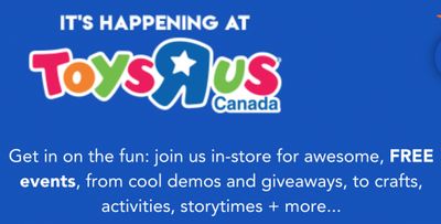 Toys R Us Canada FREE In-Store September Event