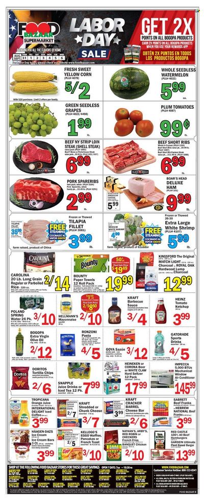 Food Bazaar (CT, NJ, NY) Weekly Ad Flyer Specials August 31 to September 6, 2023