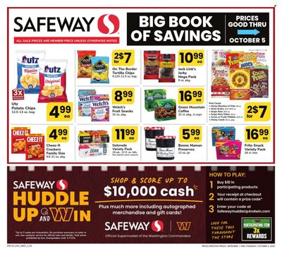 Safeway (DC) Weekly Ad Flyer Specials September 1 to October 5, 2023