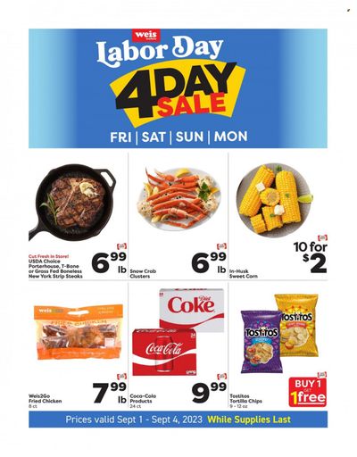 Weis (MD, NY, PA) Weekly Ad Flyer Specials September 1 to September 4, 2023