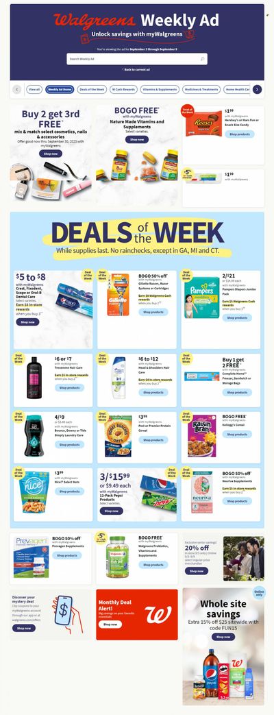 Walgreens Weekly Ad Flyer Specials September 3 to September 9, 2023