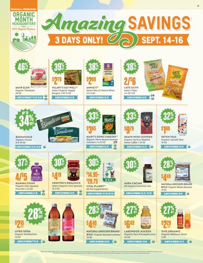 Natural Grocers Weekly Ad Flyer Specials September 14 to September 16, 2023