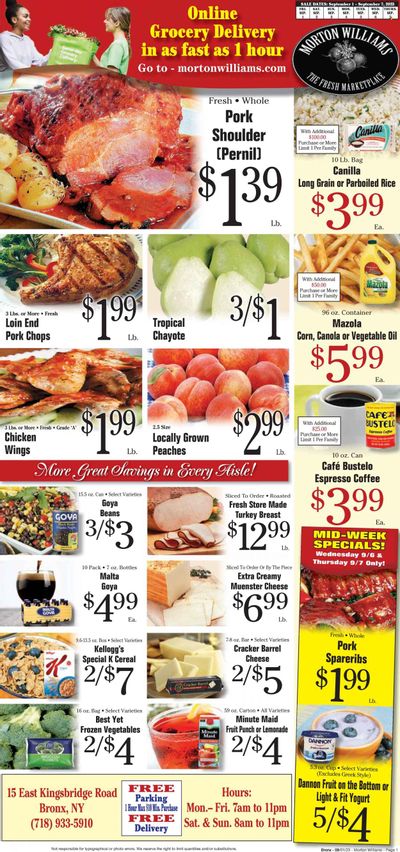 Morton Williams (NY) Weekly Ad Flyer Specials September 1 to September 7, 2023