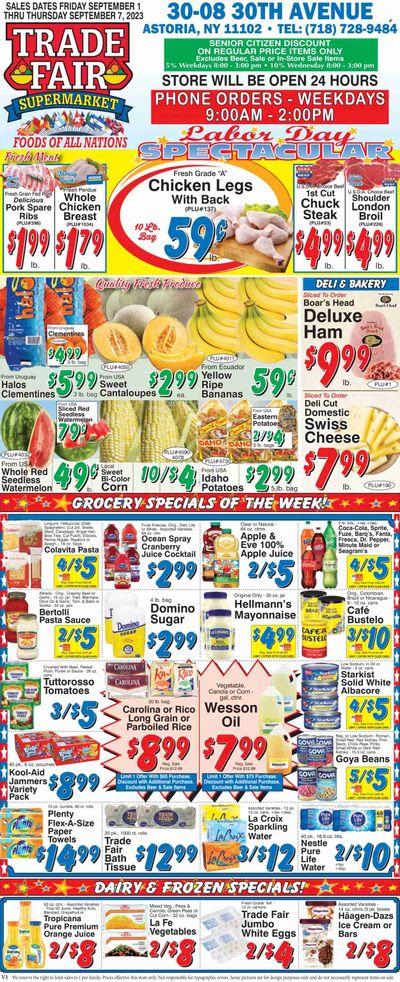 Trade Fair Supermarket (NY) Weekly Ad Flyer Specials September 1 to September 7, 2023