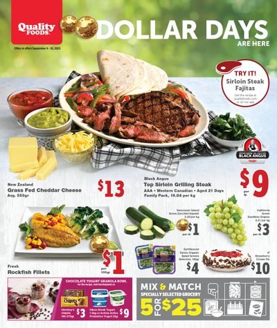 Quality Foods Flyer September 4 to 10