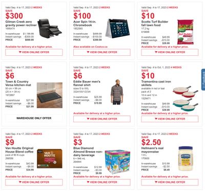 Costco Canada Coupons/Flyers Deals at All Costco Wholesale Warehouses in Canada, Until September 17