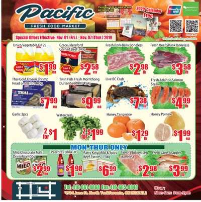 Pacific Fresh Food Market (North York) Flyer November 1 to 7