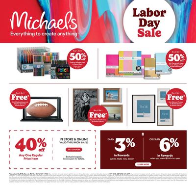 Michaels Weekly Ad Flyer Specials September 3 to September 9, 2023