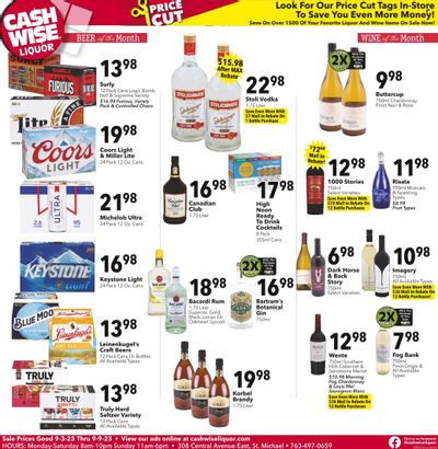 Cash Wise Liquor Only (MN) Weekly Ad Flyer Specials September 3 to September 9, 2023 Cash Wise Liquor Only (MN) Weekly Ad Flyer Specials September 3 to September 9, 2023