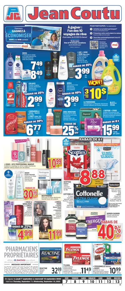 Jean Coutu (QC) Flyer September 7 to 13