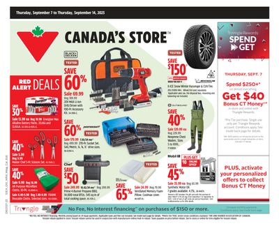 Canadian Tire (West) Flyer September 8 to 14