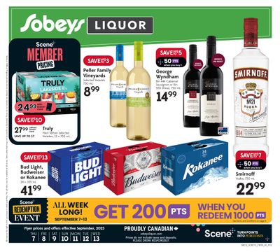 Sobeys (SK) Liquor Flyer September 7 to 13