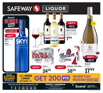 Safeway (BC) Liquor Flyer September 7 to 13